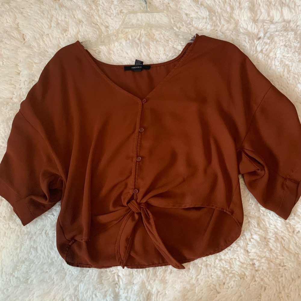 Maroon Flow Top